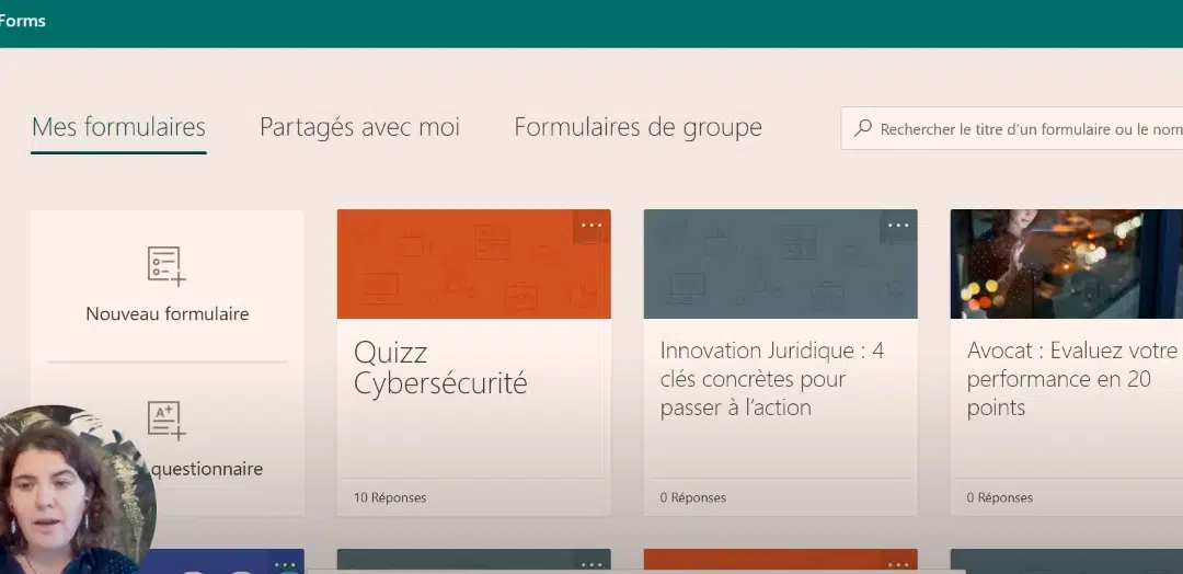 Tuto vidéo pour avocat – Office 365 :  créer un formulaire depuis Forms ou directement depuis un email Outlook
