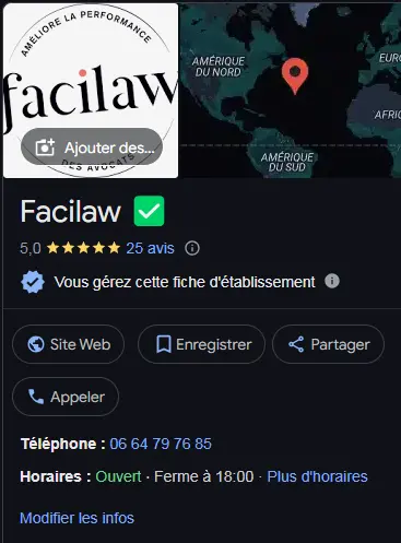 page Google de Facilaw