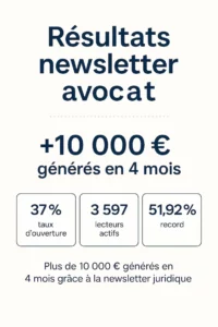 Courbe ascendante illustrant les trois phases d’évolution d’une newsletter juridique : exploration, refonte stratégique et consolidation.